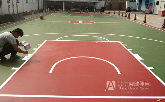 籃球場(chǎng)塑膠地面劃線(xiàn)