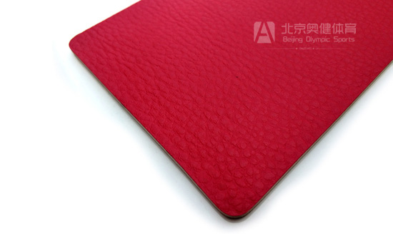 室內(nèi)荔枝紋pvc運動地膠紅色