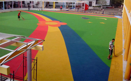 小區塑膠跑道保潔