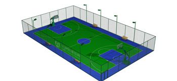 塑膠籃球場基礎硬化好壞決定塑膠面層質量